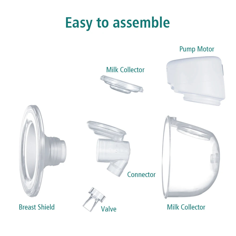 2/1pcs S12 Wearable Electric Breast Pump Silent Invisible Hands Free Breast Pump Comfort Milk Collector Milk Puller BPA-free