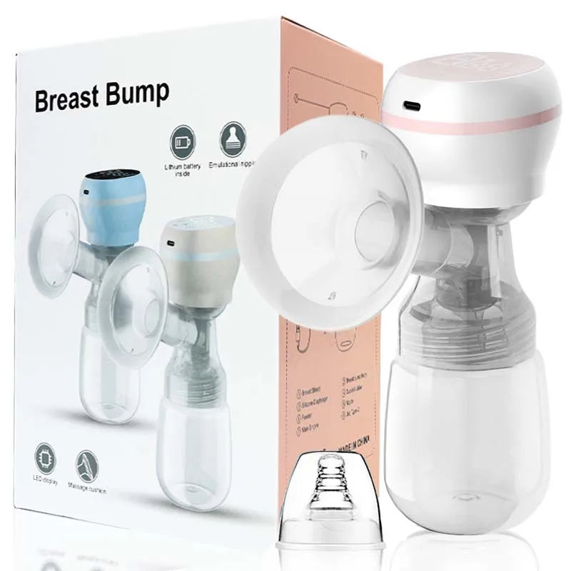 Rechargable Breast Pump Low Noise Electric Milk Puller Automatic Milker Comfort Breastfeeding Postpartum Care 180ML Milk Bottle