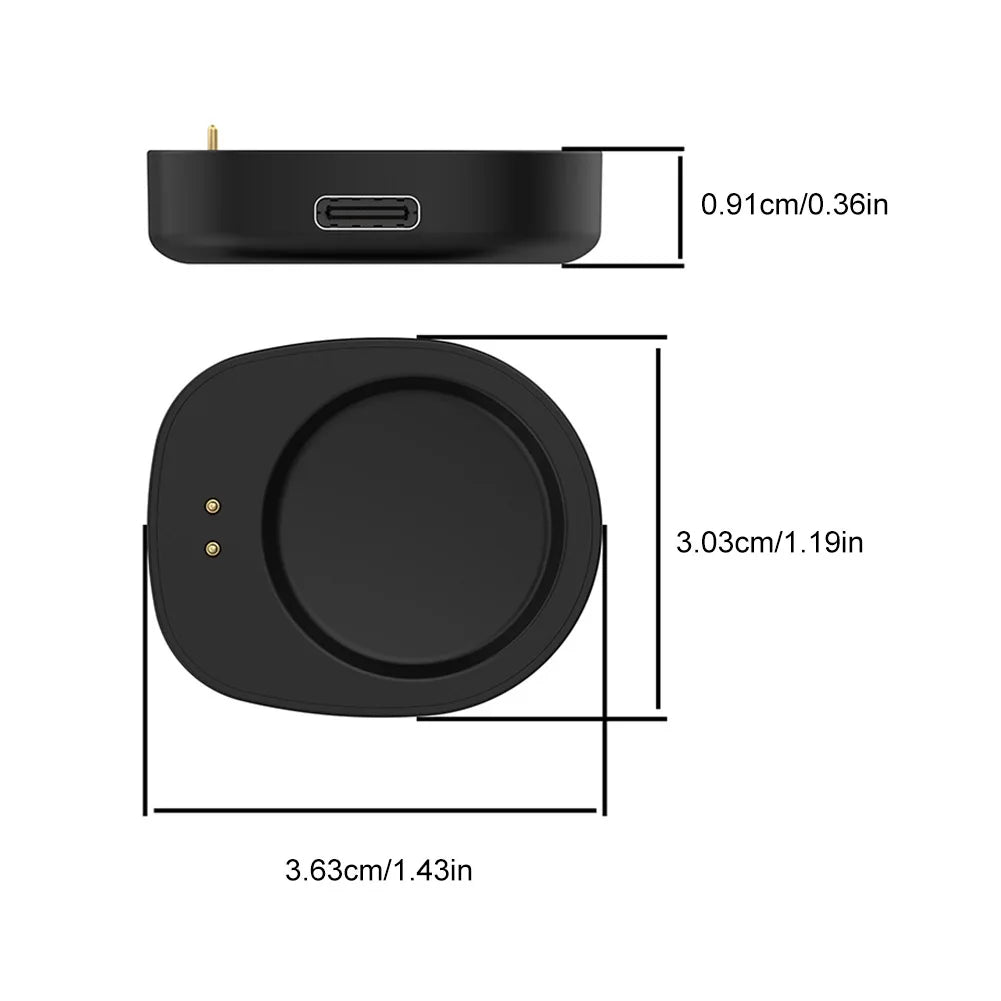 1 Pc Wireless Charger Dock Adapter for Amazfit Balance and T Rex 3 Smartwatches with Magnetic Interface