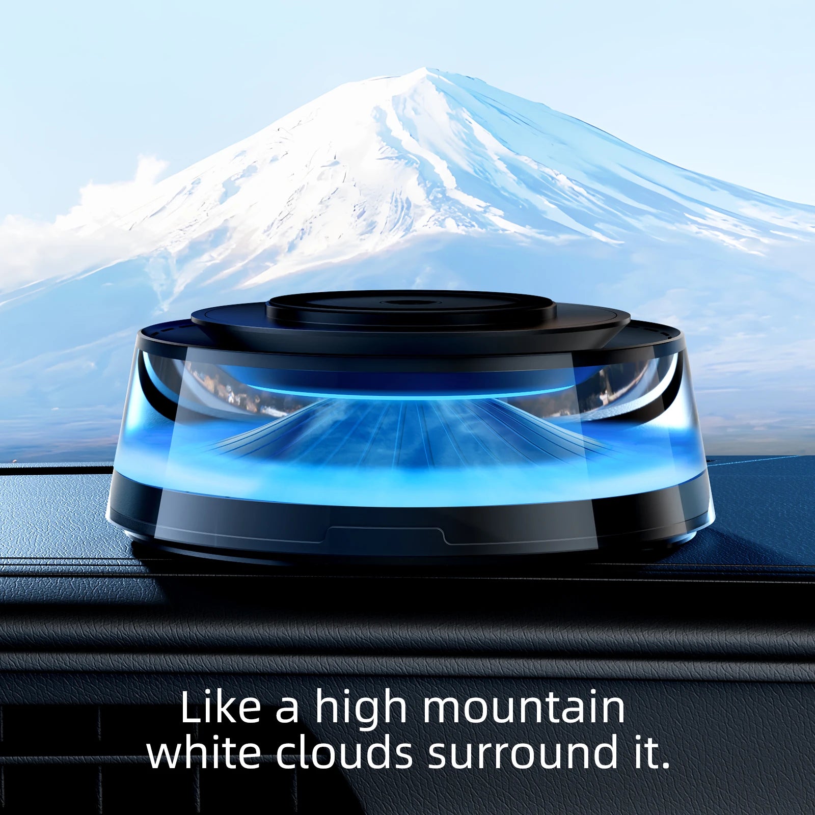 3-in-1 Car Diffuser with 15W Fast Wireless Charger (Qi/Phones) + RGB Lighting | Auto On/Off via Motion | Essential Oils, Magneti