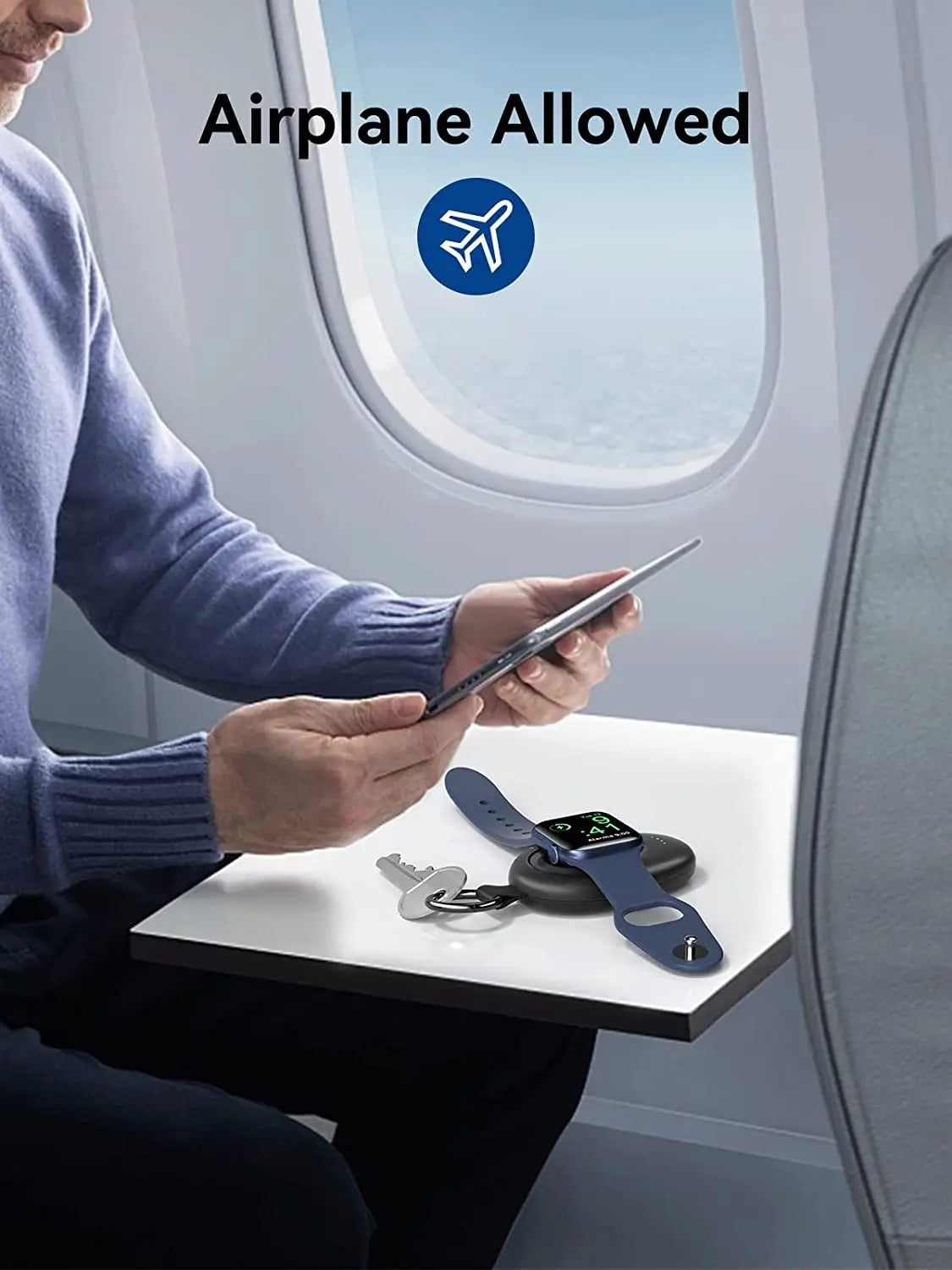 NEWDERY Battery Pack 1400mAh Portable Wireless Charger for Apple Watch Series 10 9 8 7 6 5 4 3 Ultra 2 Fast Charging Power Bank