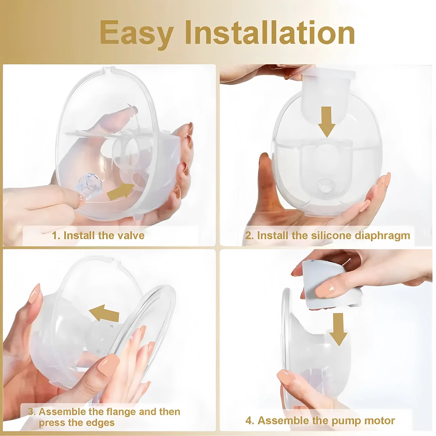 Wearable Electric Breast Pump 3 Modes 9 Suction Levels Hands Free Breast Pumps Milk Collector Painless and low noise
