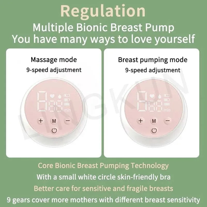 Rechargable Breast Pump Low Noise Electric Milk Puller Automatic Milker Comfort Breastfeeding Postpartum Care 180ML Milk Bottle