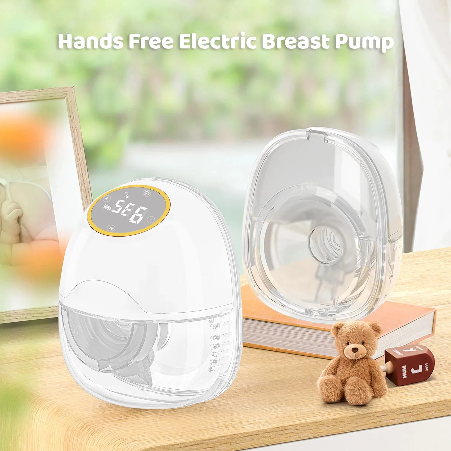 Wearable Electric Breast Pump 3 Modes 9 Suction Levels Hands Free Breast Pumps Milk Collector Painless and low noise