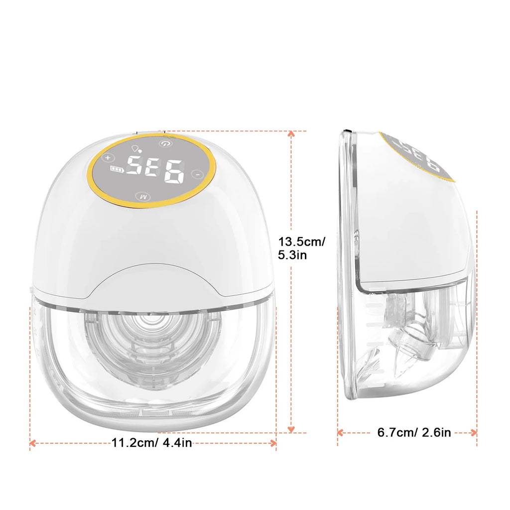 Wearable Electric Breast Pump 3 Modes 9 Suction Levels Hands Free Breast Pumps Milk Collector Painless and low noise