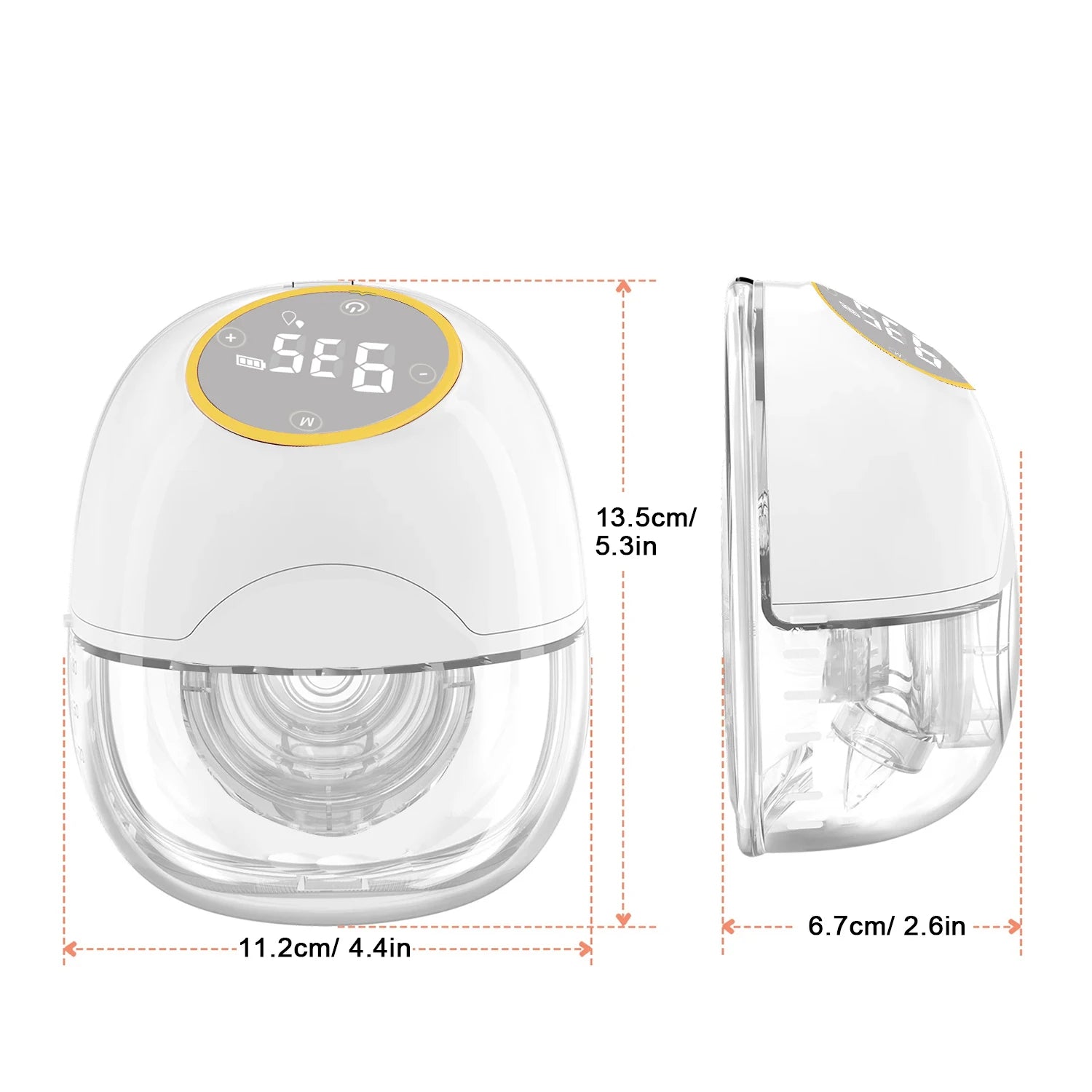 Wearable Electric Breast Pump 3 Modes 9 Suction Levels Hands Free Breast Pumps Milk Collector Painless and low noise