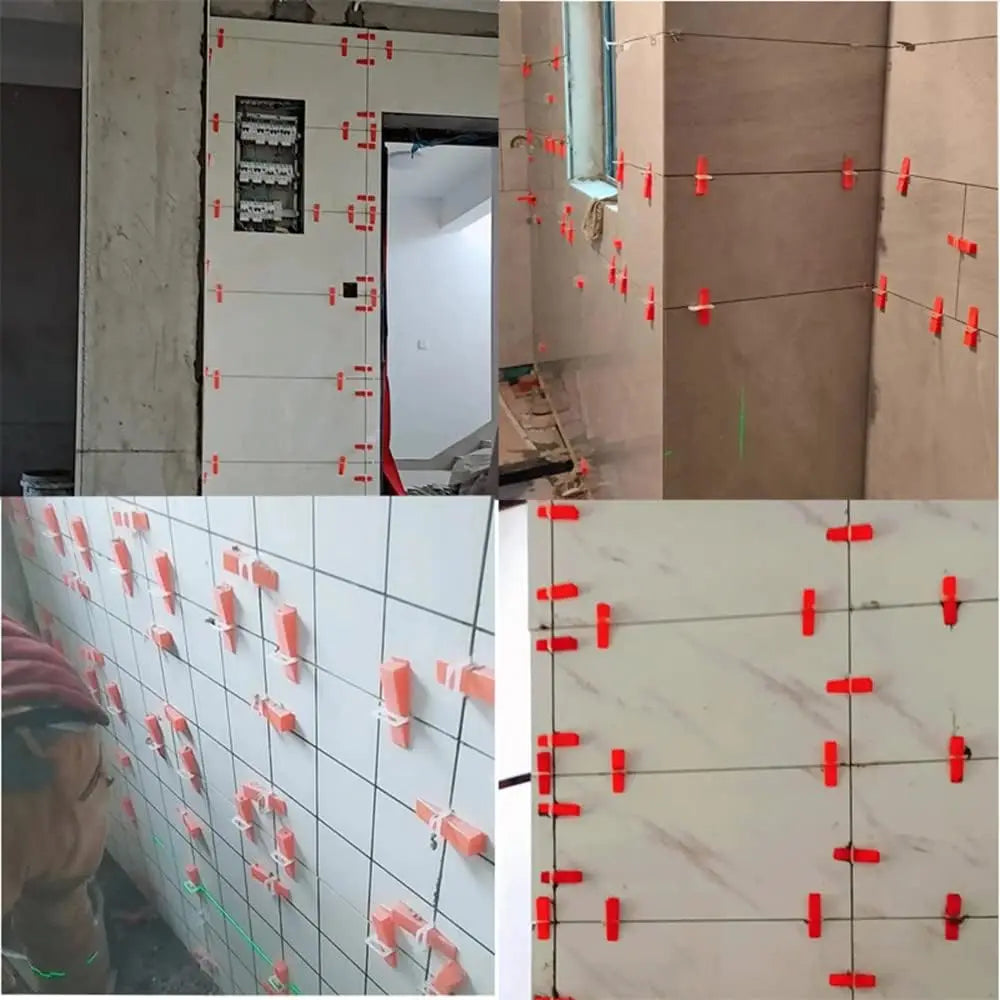 100-1500Pc Tile Leveling System Clips Tile Spacers Laying Level Spacers Clips for Ceramic Tile Laying Leveling Construction Tool