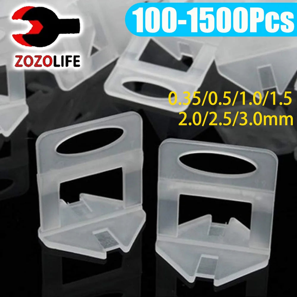 100-1500Pc Tile Leveling System Clips Tile Spacers Laying Level Spacers Clips for Ceramic Tile Laying Leveling Construction Tool