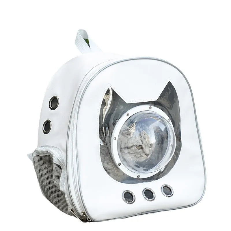 Space Capsule Pet Backpack 360° View/Breathable Mesh/Safety Strap Cat Carrier/Dog Carrier Transparent Bubble
