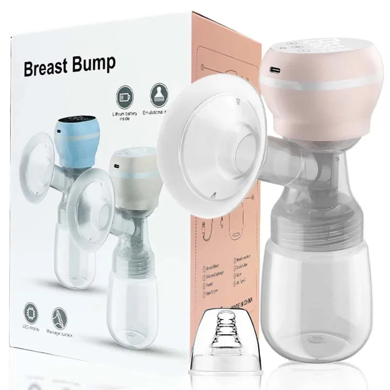 Rechargable Breast Pump Low Noise Electric Milk Puller Automatic Milker Comfort Breastfeeding Postpartum Care 180ML Milk Bottle